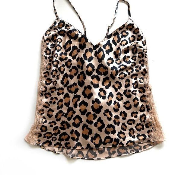 Victoria's Secret Other - Victoria’s Secret Leopard Print w/Lace Side Panel & Tie Detail - S